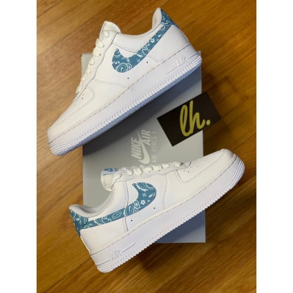 Size 6.5 w Nike Air Force 1 Low "Blue Paisley" - Picture 5 of 5